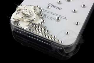Handmade Luxury Bling Rhinestone Crystal Hard Case Cover iPhone 4 4G 