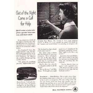   Print Ad 1954 Bell Telephone Out of the Night Bell Telephone Books
