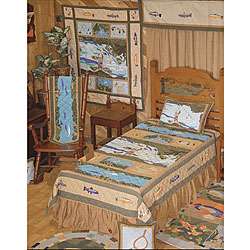 Fly Fishing Queen Cotton Quilt  