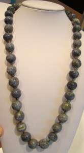 From an estate, a stunning Miriam Haskell blue coral bead necklace in 