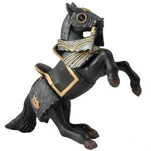  Papo Armored Reared Up Black Horse Toys & Games
