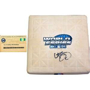   Schilling Autographed 2004 World Series Game Used Base (Steiner & MLB