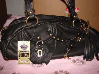 Brand New Leather Juicy Couture Bowler Key Tote Handbag  
