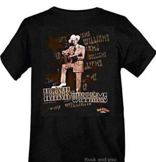 HANK WILLIAMS Sr country rock rare T Shirt S M L XL NWT  