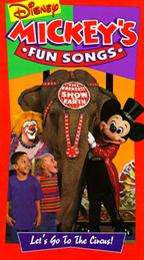 Sing Along Songs   Mickeys Fun Songs Lets Go to the Circus (VHS 
