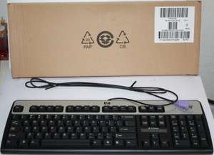 New HP Black/Silver PS/2 Keyboard 434820 002  