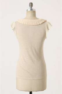 NWOT Anthropologie Deletta Trickle Down Ivory Blouse Tank Top S/M/L 