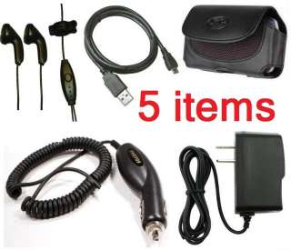   ATT HTC Inspire 4G Car+Home Charger+Headset+Case+USB Cable+Clip  