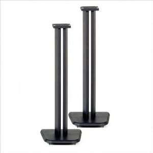 Wood Technology WC 30.5 Black Satin Finish 30 1/2 Speaker Stands with 