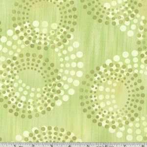  45 Wide Proud Tonal Circles Lime Fabric By The Yard 
