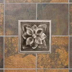  4 Aluminum Wall Tile with Dogwood Flower Design