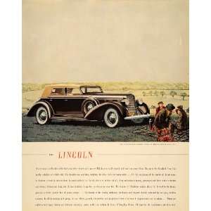   Ad Lincoln Le Baron Convertible Sedan V12 Cylinder   Original Print Ad