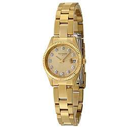 Wittnauer Womens Premium Gold Plated Diamond Watch  
