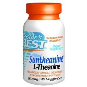  Doctors Best  Suntheanine, 150mg, 90 vegetable capsules 