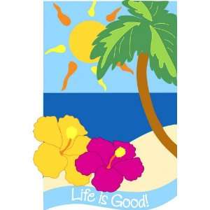 Tropical Palm Tree Beach Life Is Good Garden Flag Patio 