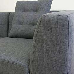 Alcoa Grey Fabric Modular Modern Sectional Sofa  