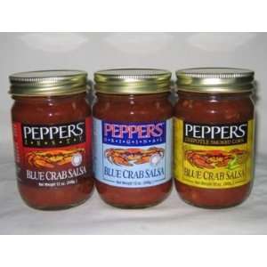  Blue Crab Salsa Gift Set   Mixed 3 Pack   1 of Each 