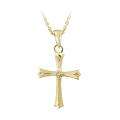 18k Gold over Sterling Silver Diamond Accent Cross Necklace Today 