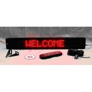   Semi Outdoor Red LED Programmable Sign  4x26(inches)