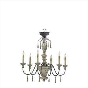  Provence Six Light Chandelier in Carriage House