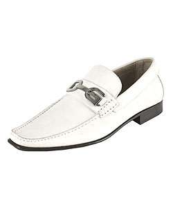 Dolce & Gabanna Mens White Leather Loafers  
