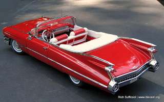   Mint 124 1959 Cadillac Series 62 Convertible   Red diecast car
