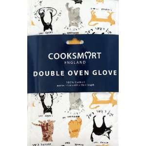  Cooksmart England Cats Double Oven Glove 100% Cotton #8576 