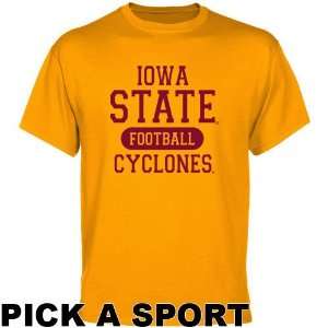  Iowa State Cyclones Custom Sport T shirt   Gold Sports 