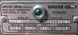 Grove Gear box 40 to 1 ratio 56C motor mount 1hp  