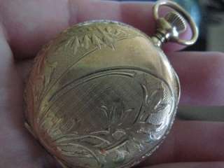 Antique Ladies Betsy Ross Pocket Watch Gold Filled NICE  