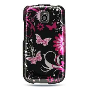  Black and Pink butterfly design for LG OPTIMUS T 