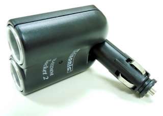   Auto Cigarette Lighter 12 V DC Swivel Plug Y Adapter Splitter  