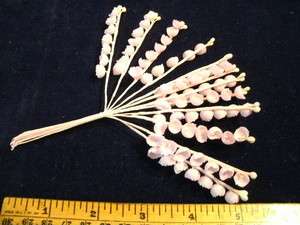 Vintage Millinery Flower Lily of the Valley D4 all Pink  