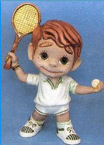 Ceramic Bisque Ready to Paint Tennis Boy Smiley  