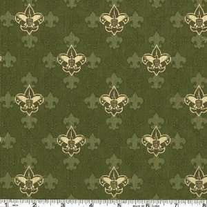  44 Wide Boy Scouts of America(R) Olive Fabric By The 