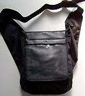 CALVIN KLEIN Nylon/Leather Cross Body Messenger Bag Black NEW $150
