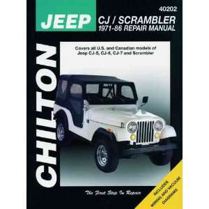  Jeep CJ & Scrambler Chilton Repair Manual (1971 1986 
