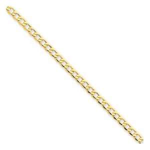  14k 3.35mm Semi Solid Curb Link Chain 24 Inches Jewelry