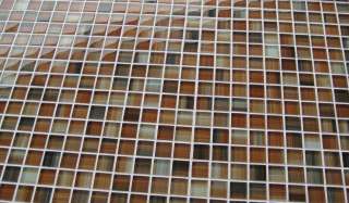 Orange/Brown/Beige Glass Mosaic Tile Bathroom/Kitchen  