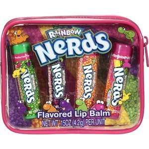 Rainbow Nerds Flavored Lip Balm  4 Pack
