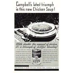   Ad 1933 Campbells Chicken Soup Campbells Latest Triumph Campbell