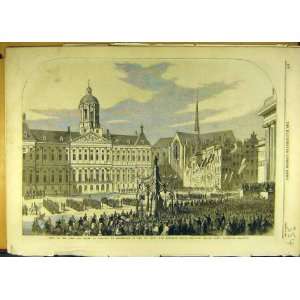 1861 King Queen Holland Visit Amsterdam National Guard 
