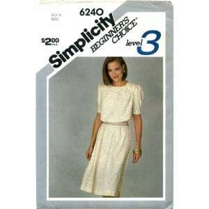   Sewing Pattern Beginners Level 3 Misses Dress Size 6   Bust 30 1/2