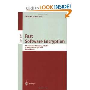  Fast Software Encryption 8th International Workshop, FSE 