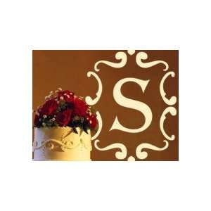  Floral Frame Initial Wall Monogram Decal 