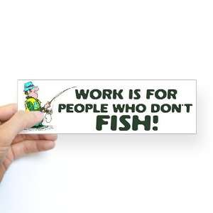  Fishing Beer Funny Bumper Sticker by  Arts 