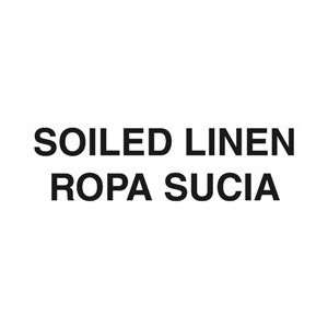  Label Bilingual Soiled Linen 7 In X 10 In