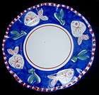 Italy Pottery Vietri Solimene Blue Campagna Fish Salad Plate