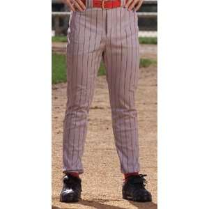   Adult Pinstripe Baseball Pants Gray/Navy Size Small