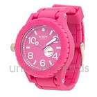nixon mens shocking pink rubber 51 30 5130 wristwatch watch